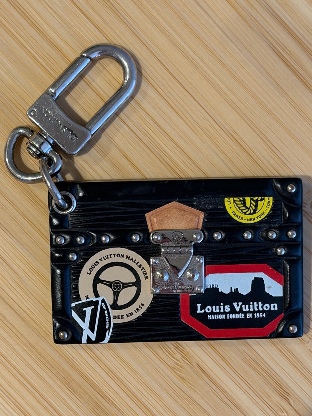 RARE Louis Vuitton Black Trunk Keychain